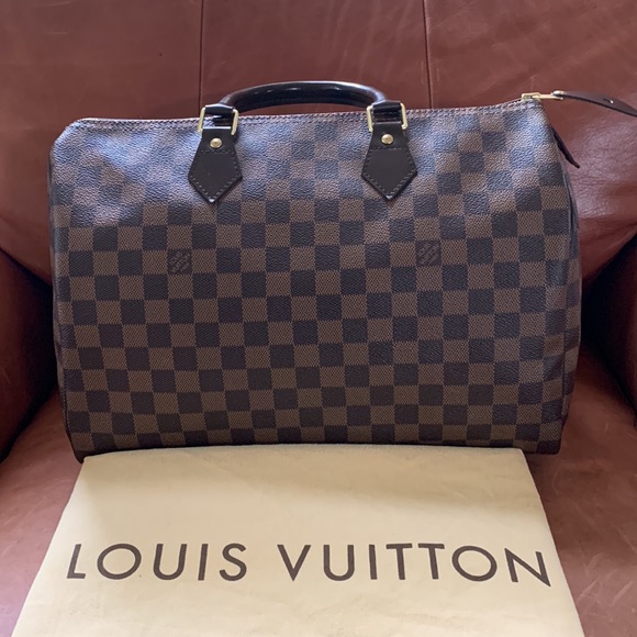 🔥 🥰👜❤️Authentic Louis Vuitton Speedy 35 Damier Ebene🥰👜❤️ - Picture 3 of 12
